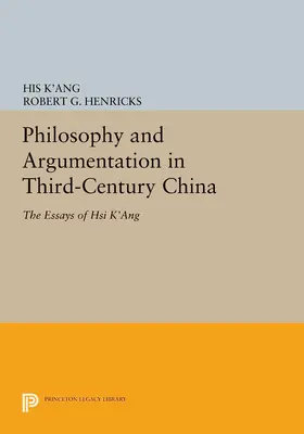 K'ang / Henricks |  Philosophy and Argumentation in Third-Century China | eBook | Sack Fachmedien