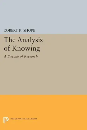 Shope |  The Analysis of Knowing | eBook | Sack Fachmedien