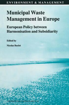 Buclet |  Municipal Waste Management in Europe | Buch |  Sack Fachmedien