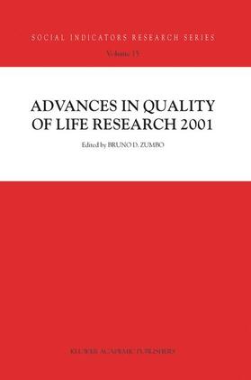 Zumbo |  Advances in Quality of Life Research 2001 | Buch |  Sack Fachmedien
