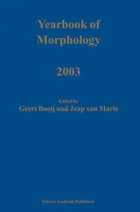 Booij / van Marle |  Yearbook of Morphology 2003 | eBook | Sack Fachmedien