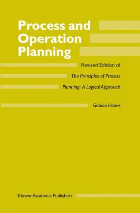 Halevi |  Process and Operation Planning | Buch |  Sack Fachmedien