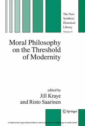 Kraye / Saarinen | Moral Philosophy on the Threshold of Modernity | E-Book | sack.de