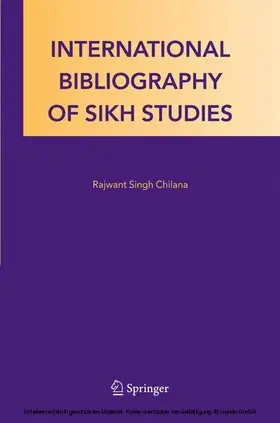 Chilana |  International Bibliography of Sikh Studies | eBook | Sack Fachmedien