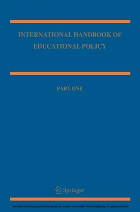 Bascia / Cumming / Datnow | International Handbook of Educational Policy | E-Book | www.sack.de