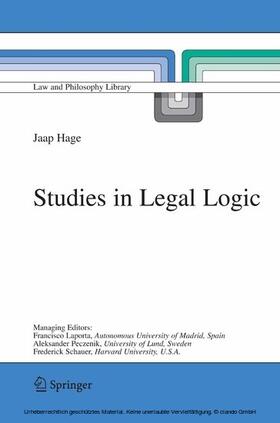 Hage | Studies in Legal Logic | E-Book | sack.de