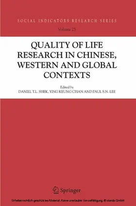 Shek / Chan / Lee | Quality-of-Life Research in Chinese, Western and Global Contexts | E-Book | sack.de