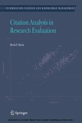 Moed |  Citation Analysis in Research Evaluation | eBook | Sack Fachmedien