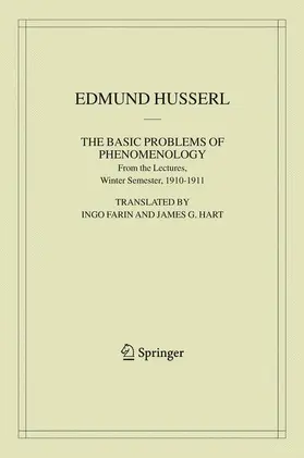 Husserl | The Basic Problems of Phenomenology | Buch | 978-1-4020-3787-0 | sack.de