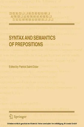 Saint-Dizier | Syntax and Semantics of Prepositions | E-Book | sack.de