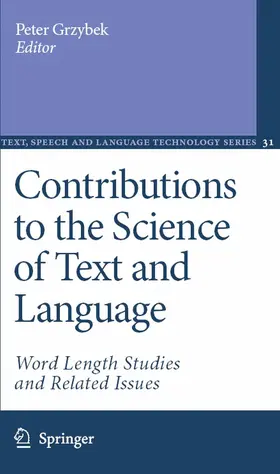 Grzybek |  Contributions to the Science of Text and Language | eBook | Sack Fachmedien