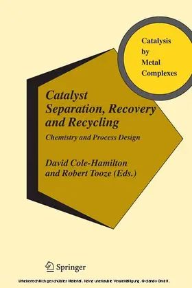 Cole-Hamilton / Tooze | Catalyst Separation, Recovery and Recycling | E-Book | sack.de
