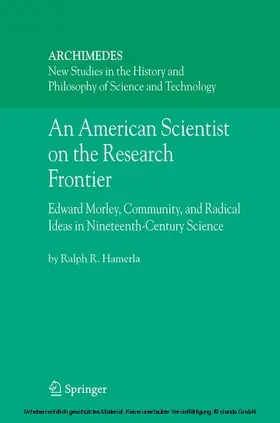 Hamerla |  An American Scientist on the Research Frontier | eBook | Sack Fachmedien