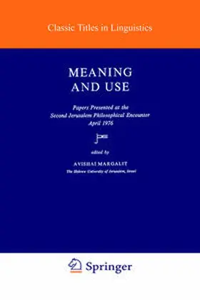 Margalit | Meaning and Use | E-Book | sack.de