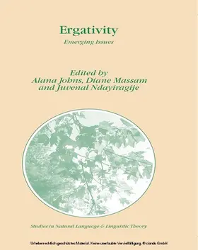 Johns / Massam / Ndayiragije |  Ergativity | eBook | Sack Fachmedien