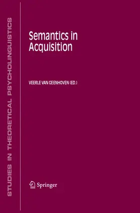 van Geenhoven |  Semantics in Acquisition | eBook | Sack Fachmedien