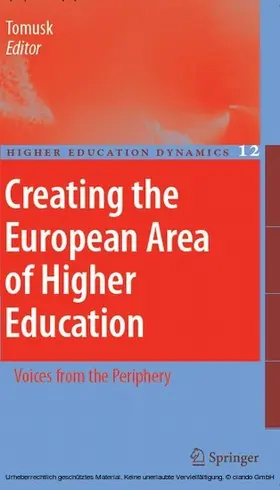 Tomusk | Creating the European Area of Higher Education | E-Book | sack.de