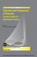 Gustafsson / Kalwij |  Education and Postponement of Maternity | eBook | Sack Fachmedien