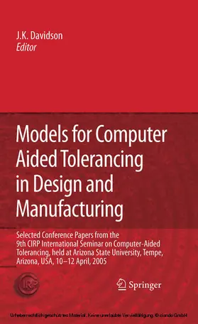 Davidson | Models for Computer Aided Tolerancing in Design and Manufacturing | E-Book | www.sack.de
