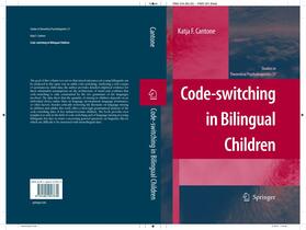 Cantone |  Code-switching in Bilingual Children | eBook | Sack Fachmedien