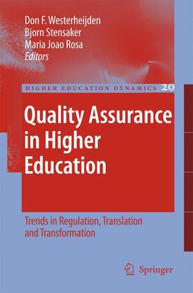Westerheijden / Stensaker / Rosa | Quality Assurance in Higher Education | Buch | 978-1-4020-6011-3 | sack.de