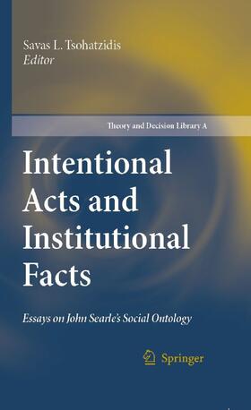 Tsohatzidis | Intentional Acts and Institutional Facts | E-Book | sack.de