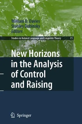 Davies / DUBINSKY |  New Horizons in the Analysis of Control and Raising | Buch |  Sack Fachmedien