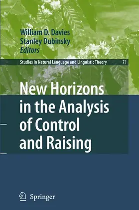 Davies / DUBINSKY |  New Horizons in the Analysis of Control and Raising | Buch |  Sack Fachmedien