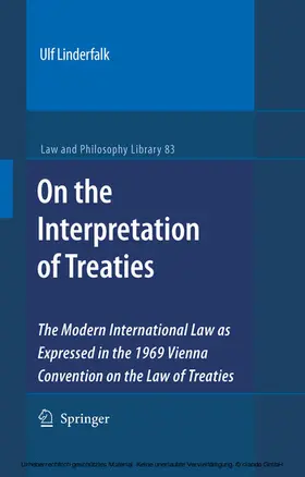 Linderfalk | On the Interpretation of Treaties | E-Book | www.sack.de