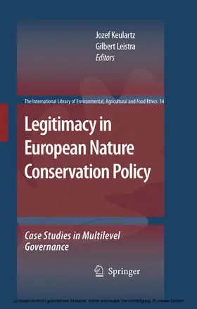 Keulartz / Leistra |  Legitimacy in European Nature Conservation Policy | eBook | Sack Fachmedien
