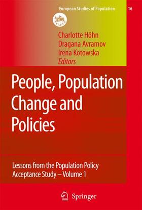 Höhn / Kotowska / Avramov | People, Population Change and Policies | Buch | 978-1-4020-6608-5 | sack.de