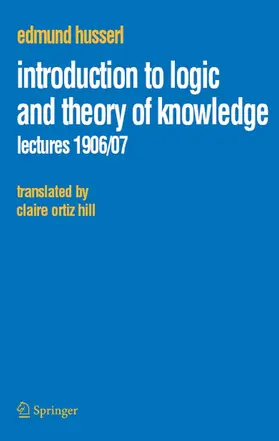 Husserl |  Introduction to Logic and Theory of Knowledge | eBook | Sack Fachmedien