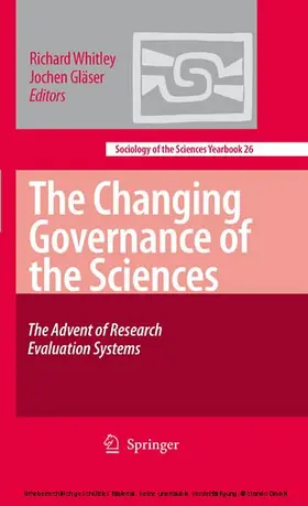 Whitley / Gläser |  The Changing Governance of the Sciences | eBook | Sack Fachmedien