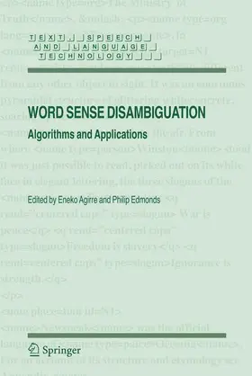 Edmonds / Agirre |  Word Sense Disambiguation | Buch |  Sack Fachmedien