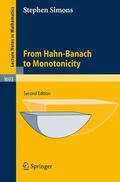 Simons |  From Hahn-Banach to Monotonicity | Buch |  Sack Fachmedien