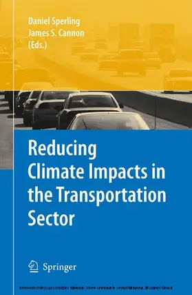 Sperling / Cannon / Sperling. | Reducing Climate Impacts in the Transportation Sector | E-Book | www.sack.de