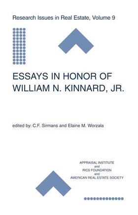 Worzala / Sirmans | Essays in Honor of William N. Kinnard, Jr. | Buch | 978-1-4020-7516-2 | sack.de