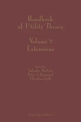 Barbera / Seidl / Hammond |  Handbook of Utility Theory | Buch |  Sack Fachmedien