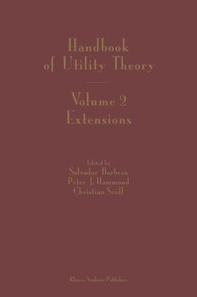 Barbera / Seidl / Hammond | Handbook of Utility Theory | Buch | 978-1-4020-7714-2 | sack.de