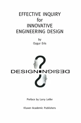 Eris |  Effective Inquiry for Innovative Engineering Design | Buch |  Sack Fachmedien