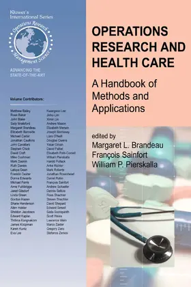 Brandeau / Sainfort / Pierskalla | Operations Research and Health Care | E-Book | www.sack.de