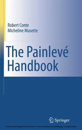 Conte / Musette |  The Painlevé Handbook | eBook | Sack Fachmedien