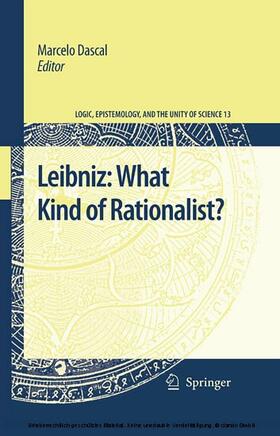 Dascal / Rahman / Symons | Leibniz: What Kind of Rationalist? | E-Book | sack.de