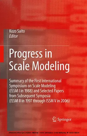 Saito | Progress in Scale Modeling | E-Book | www.sack.de
