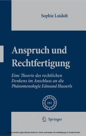 Loidolt | Anspruch und Rechtfertigung | E-Book | www.sack.de