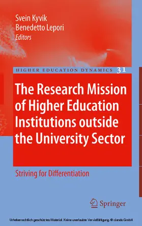 Kyvik / Lepori |  The Research Mission of Higher Education Institutions outside the University Sector | eBook | Sack Fachmedien