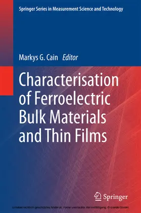 Cain | Characterisation of Ferroelectric Bulk Materials and Thin Films | E-Book | sack.de