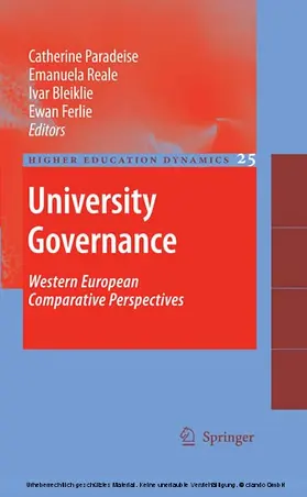 Paradeise / Reale / Bleiklie | University Governance | E-Book | sack.de