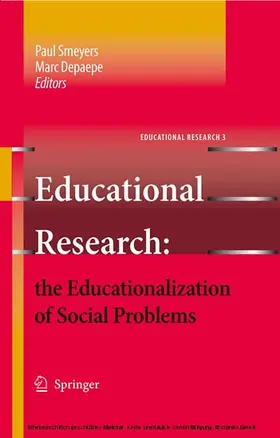 Smeyers / Depaepe |  Educational Research: the Educationalization of Social Problems | eBook | Sack Fachmedien