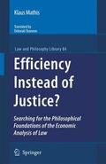 Mathis |  Efficiency Instead of Justice? | Buch |  Sack Fachmedien